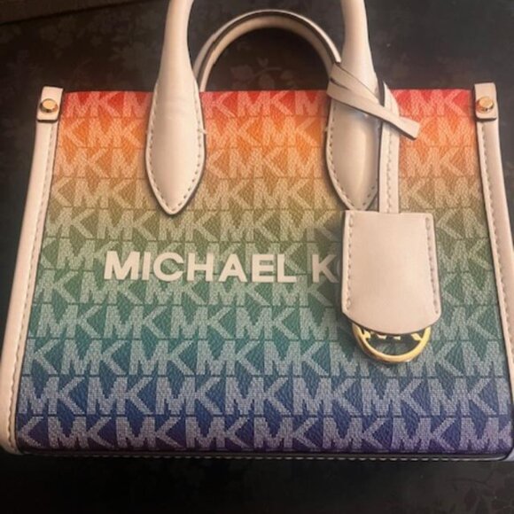 FIRM PRICE/Mirella Small Rainbow Signature Logo Mini Bag/NO CROSSBODY STRAP - Picture 9 of 16